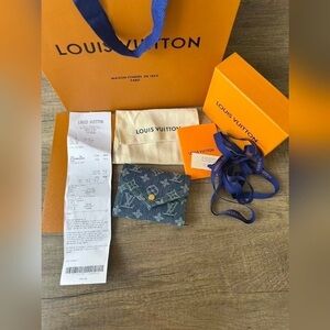 Louis Vuitton Victorine Wallet Denim Blue